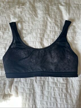 lululemon athletica Black Sheer Scoop Bralette